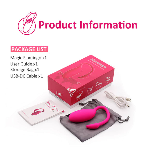 Flamingo Magic Motion App Controlled Wearable Vibrator - Pink