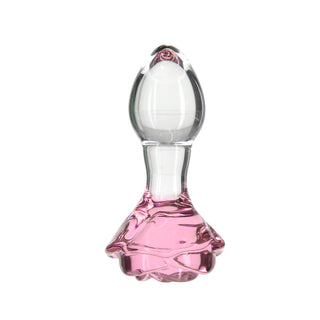 Rosy Luxurious Glass Anal Plug