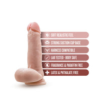 Dr. Skin 7.25 Inch Dildo With Balls - Beige