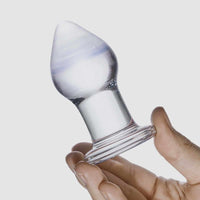 Glas - Amethyst Rain Butt Plug - Clear