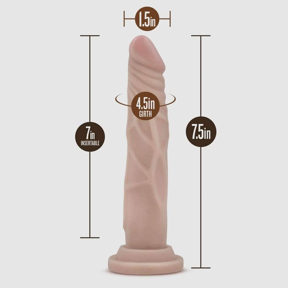 Dr. Skin - Realistic Cock - Basic 7.5 - Beige