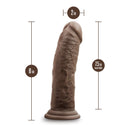 8 Inch Dildo with Suction Cup - Chocolate