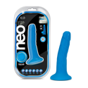 Neo Elite 6 Inch Silicone Dual Density Cock - Neon Blue