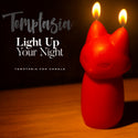 Blush Temptasia Fox Drip Candle - Red