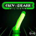 Neo Elite Glow in the Dark Silicone Dual Density Cock - 7.5", Neon Green