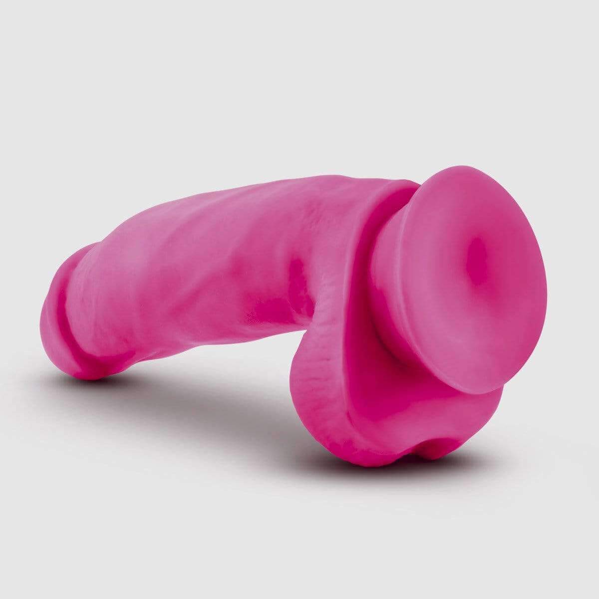 Neo Elite 7' Silicone Dual Density Cock w Balls - Neon Pink