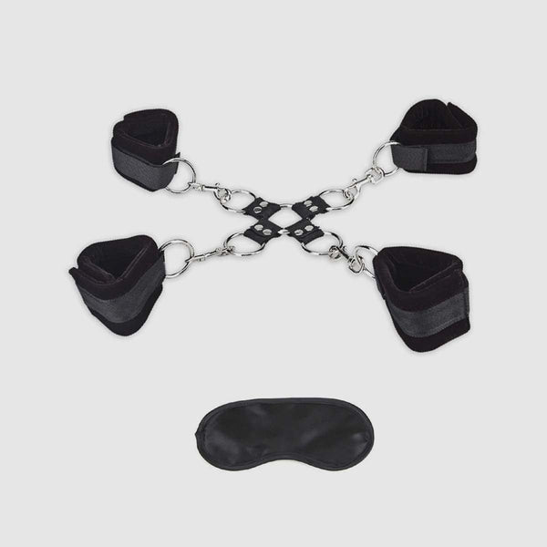 Lux Fetish 5 Piece Hogtie Bondage Set - Black