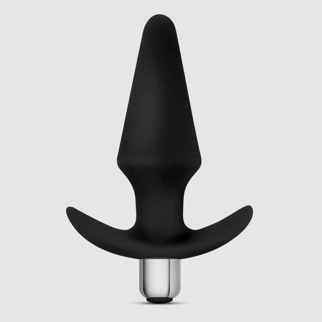 Luxe Discover Vibrating Silicone Butt Plug - Black