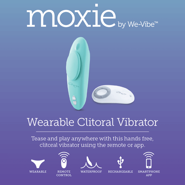 We-Vibe Moxie Wearable Clitoral Vibrator - Aqua