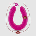 Ruse 18 inch Silicone Slim Double Dong - Hot Pink
