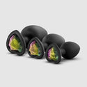 Luxe Bling Plugs Training Kit - Black With Rainbow Gems