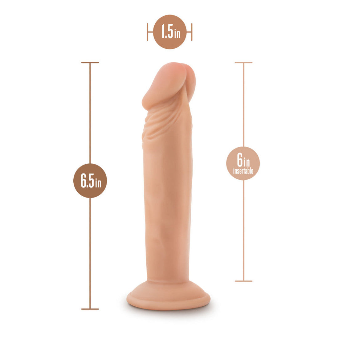 6 Inch Posable Dildo - Vanilla