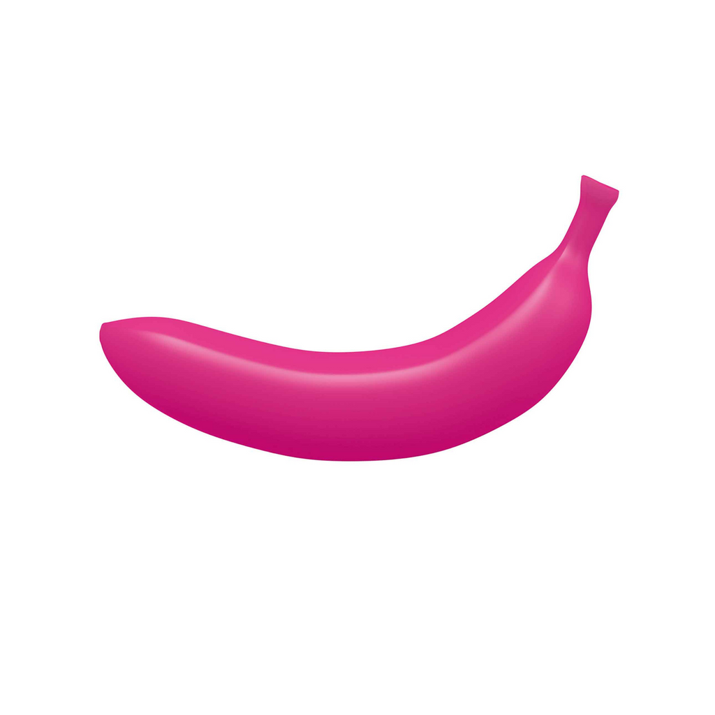 Oh Oui Banana Vibrating Dildo In Banana Bag - Danger Pink