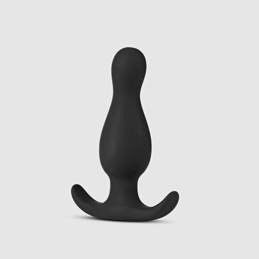 Anal Adventures Platinum Curve Silicone Butt Plug - Black