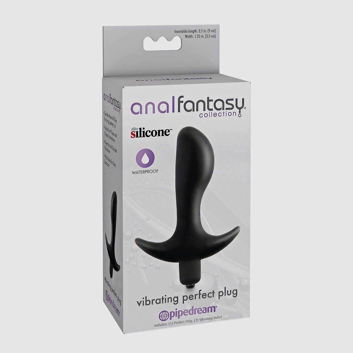 Anal Fantasy Collection Vibrating Perfect Plug - Black