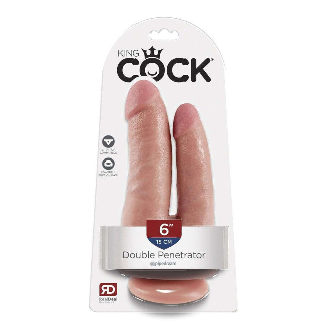 King Cock 6" Double Penetrator - Flesh