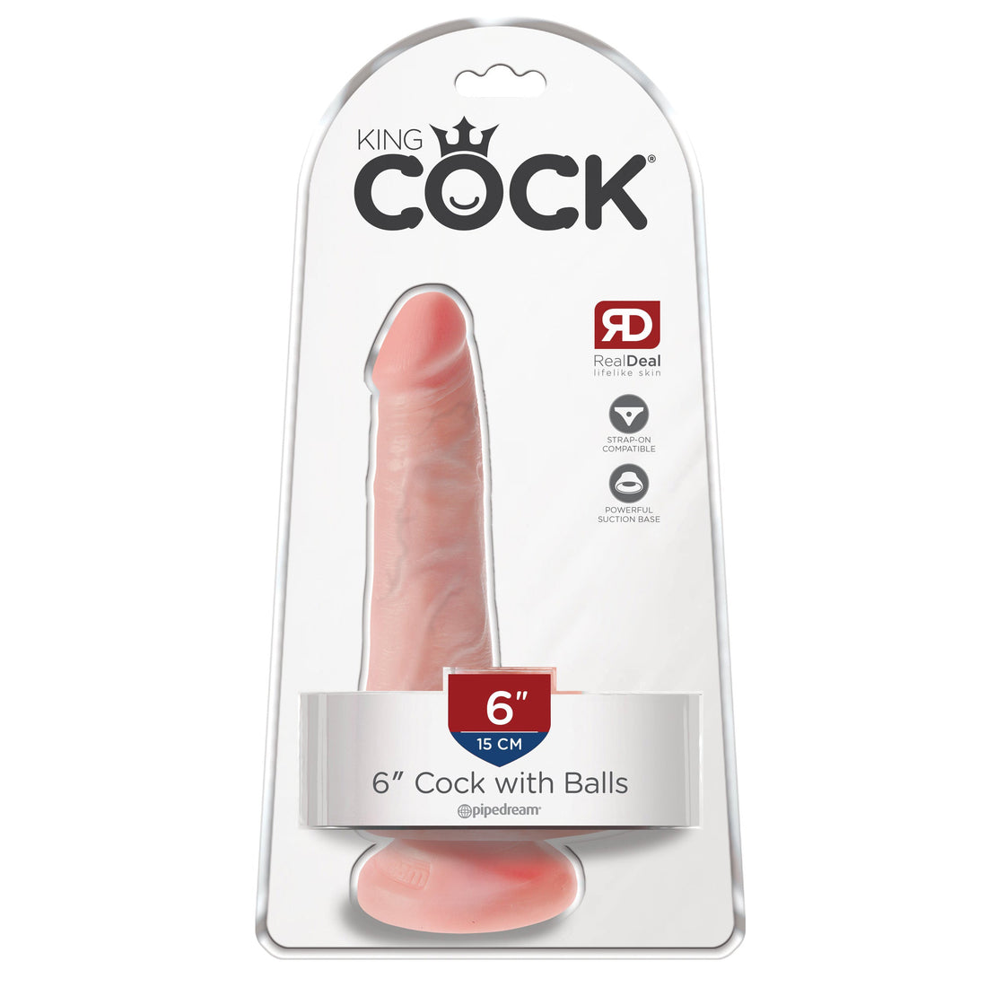 King Cock 6" Cock with Balls - Flesh