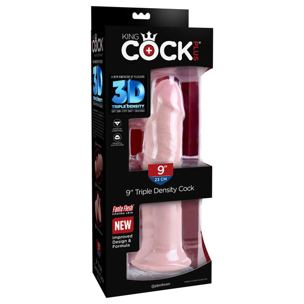 King Cock Plus 9" Triple Density Cock - Light