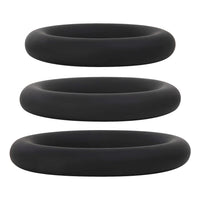 Silicone Penis Ring Set - Black