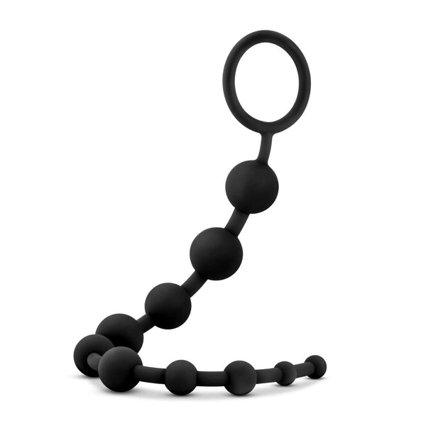 Silicone 10 Anal Beads - Black