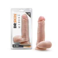 Dr. Skin 7.25 Inch Dildo With Balls - Beige