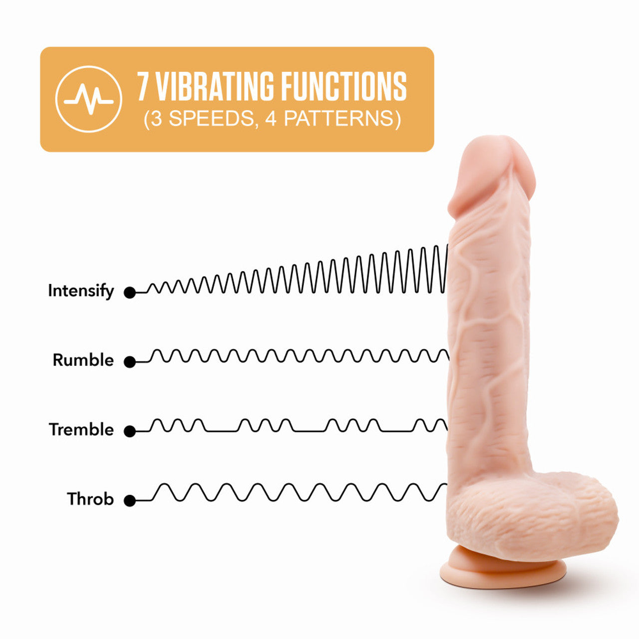 Dr. Ethan 8.5 Inch Gyrating Dildo - Beige