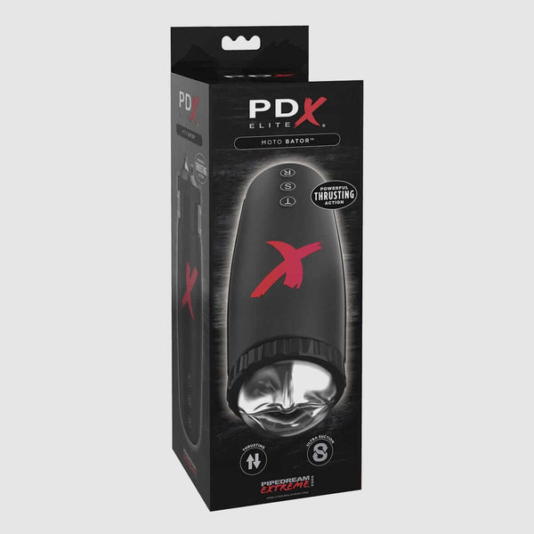 PDX Elite Moto-Bator Thrusting Masturbator - Clear/Black