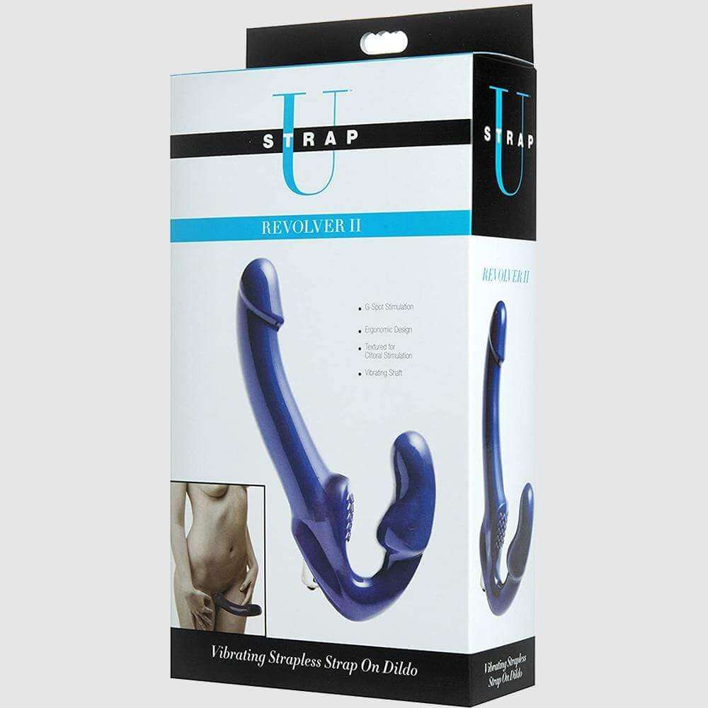 Strap U Revolver II Vibrating Strapless Strap On Dildo