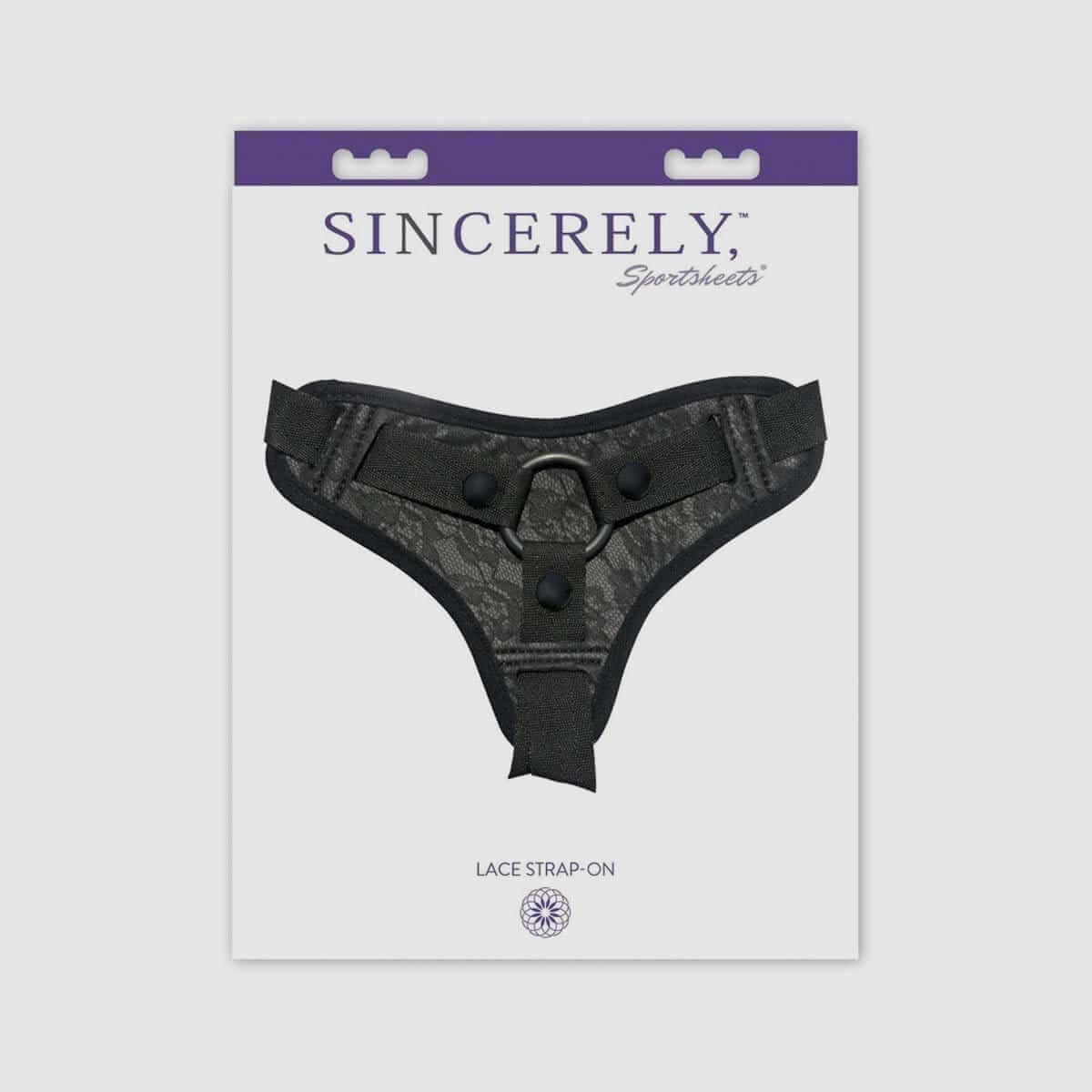 Sincerely by Sportsheets Lace Strap-On - Black