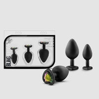 Luxe Bling Plugs Training Kit - Black With Rainbow Gems