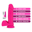 Neo Elite 8 Inch Silicone Dual Density Cock with Balls - Neon Pink