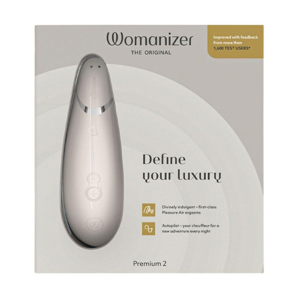 Womanizer Premium 2 Clitoral Stimulator - Warm Gray